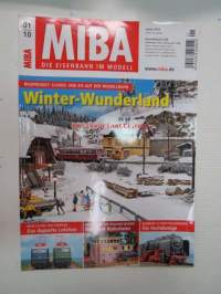 MIBA - Die Eisenbahnmodelle 2012, 10 kpl rautatieharrastelehtiä, saksankielisiä, numero 2 ja 8 puuttuu, kaikkien kansikuvat näkyvät kuvissa