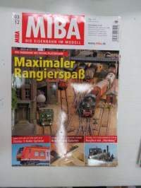 MIBA - Die Eisenbahnmodelle 2012, 10 kpl rautatieharrastelehtiä, saksankielisiä, numero 2 ja 8 puuttuu, kaikkien kansikuvat näkyvät kuvissa