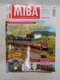 MIBA - Die Eisenbahnmodelle 2012, 10 kpl rautatieharrastelehtiä, saksankielisiä, numero 2 ja 8 puuttuu, kaikkien kansikuvat näkyvät kuvissa