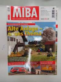 MIBA - Die Eisenbahnmodelle 2012, 10 kpl rautatieharrastelehtiä, saksankielisiä, numero 2 ja 8 puuttuu, kaikkien kansikuvat näkyvät kuvissa