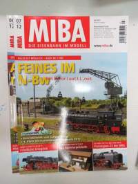 MIBA - Die Eisenbahnmodelle 2012, 10 kpl rautatieharrastelehtiä, saksankielisiä, numero 2 ja 8 puuttuu, kaikkien kansikuvat näkyvät kuvissa