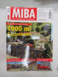 MIBA - Die Eisenbahnmodelle 2012, 10 kpl rautatieharrastelehtiä, saksankielisiä, numero 2 ja 8 puuttuu, kaikkien kansikuvat näkyvät kuvissa