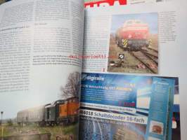 MIBA - Die Eisenbahnmodelle 2012, 10 kpl rautatieharrastelehtiä, saksankielisiä, numero 2 ja 8 puuttuu, kaikkien kansikuvat näkyvät kuvissa