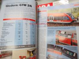 MIBA - Die Eisenbahnmodelle 2012, 10 kpl rautatieharrastelehtiä, saksankielisiä, numero 2 ja 8 puuttuu, kaikkien kansikuvat näkyvät kuvissa