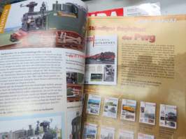 MIBA - Die Eisenbahnmodelle 2012, 10 kpl rautatieharrastelehtiä, saksankielisiä, numero 2 ja 8 puuttuu, kaikkien kansikuvat näkyvät kuvissa