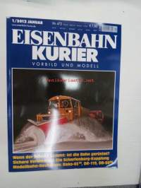 Eisenbahn Kurier 2012, 11 kpl rautatieharrastelehtiä, saksankielisiä, kaikkien kansikuvat ja sisältöä näkyvät kuvissa
