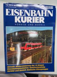 Eisenbahn Kurier 2012, 11 kpl rautatieharrastelehtiä, saksankielisiä, kaikkien kansikuvat ja sisältöä näkyvät kuvissa