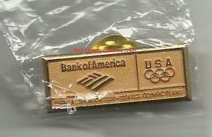 Official sponsor 2000-2004 US Olympic Team USA/ Bank of America   - pinssi rintamerkki avaamaton pakkaus