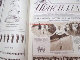 Urheilija 1928 nr 7, kansikuvassa Ritola, Loukola, Borg
