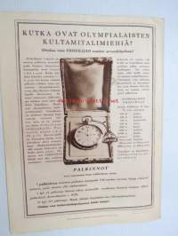 Urheilija 1928 nr 7, kansikuvassa Ritola, Loukola, Borg