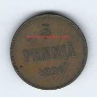 5 penniä  1896