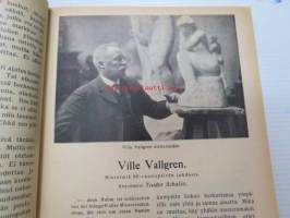 Otava - Kuvallinen kuukauslehti 1916 -sidottu vuosikerta, sisältää runsaasti mielenkiintoisia artikkeleita eri aihepiireistä, painokuvia, kannet sidottu tässä