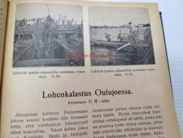 Otava - Kuvallinen kuukauslehti 1916 -sidottu vuosikerta, sisältää runsaasti mielenkiintoisia artikkeleita eri aihepiireistä, painokuvia, kannet sidottu tässä