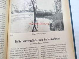 Otava - Kuvallinen kuukauslehti 1916 -sidottu vuosikerta, sisältää runsaasti mielenkiintoisia artikkeleita eri aihepiireistä, painokuvia, kannet sidottu tässä