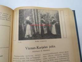 Otava - Kuvallinen kuukauslehti 1916 -sidottu vuosikerta, sisältää runsaasti mielenkiintoisia artikkeleita eri aihepiireistä, painokuvia, kannet sidottu tässä