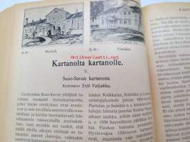 Otava - Kuvallinen kuukauslehti 1916 -sidottu vuosikerta, sisältää runsaasti mielenkiintoisia artikkeleita eri aihepiireistä, painokuvia, kannet sidottu tässä