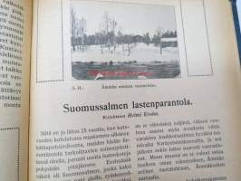 Otava - Kuvallinen kuukauslehti 1916 -sidottu vuosikerta, sisältää runsaasti mielenkiintoisia artikkeleita eri aihepiireistä, painokuvia, kannet sidottu tässä