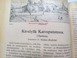 Otava - Kuvallinen kuukauslehti 1916 -sidottu vuosikerta, sisältää runsaasti mielenkiintoisia artikkeleita eri aihepiireistä, painokuvia, kannet sidottu tässä