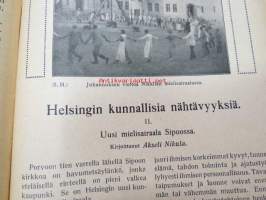 Otava - Kuvallinen kuukauslehti 1916 -sidottu vuosikerta, sisältää runsaasti mielenkiintoisia artikkeleita eri aihepiireistä, painokuvia, kannet sidottu tässä