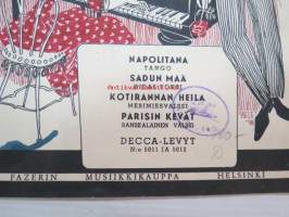 Neljä valio-iskelmää - Napolitana - Sadun maa - Kotirannan heila, Parisin kevät -nuotit