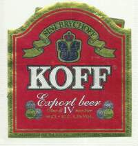 Koff export beer  IV -  olutetiketti