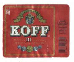 Koff  III -  olutetiketti