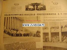 Suomen Kuvalehti 1945 nr 28 ilm. 14.71945 heinäkuu 1945 ajankuvaa. Artikkeli kuvineen: Flandrian kirkkokartta. Mouhun kartano artikkeli kuvineen.