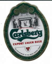 Export Lager Beer  -  olutetiketti