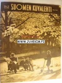 Suomen Kuvalehti 1945 nr 21  ilm 26.5.1945 toukokuu 1945 ajankuvaa. Kuusinen 30 vuotta mainos takakannessa. Artikkeli: Euroopan sodan päätyttyä.