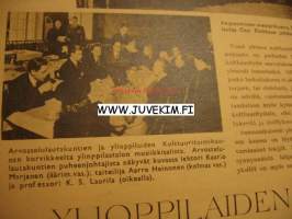 Suomen Kuvalehti 1945 nr 21  ilm 26.5.1945 toukokuu 1945 ajankuvaa. Kuusinen 30 vuotta mainos takakannessa. Artikkeli: Euroopan sodan päätyttyä.