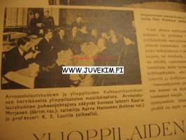 Suomen Kuvalehti 1945 nr 21  ilm 26.5.1945 toukokuu 1945 ajankuvaa. Kuusinen 30 vuotta mainos takakannessa. Artikkeli: Euroopan sodan päätyttyä.