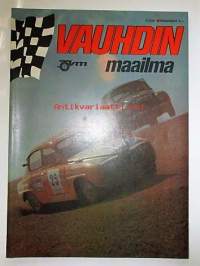 Vauhdin Maailma 1974 / 7 sis. mm. seur. artikkelit / kuvat / mainokset; Rallicros yhtä paljon show kuin kilpailukin mm. Björn Waldegård, Mauri A. Lindell,