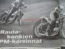 Vauhdin Maailma 1974 / 7 sis. mm. seur. artikkelit / kuvat / mainokset; Rallicros yhtä paljon show kuin kilpailukin mm. Björn Waldegård, Mauri A. Lindell,