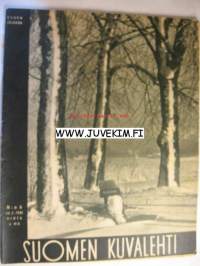 Suomen Kuvalehti 1945 nr 6, ilmestynyt 10.2.1945 Onnittelukuvissa mm. K.A. Linsén 80 v, K.W.Hoppu 50 v Helmi Lehosti 25 -vuotistaiteilijajuhla. Esa Putkonen,