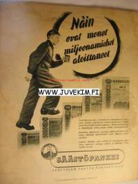 Suomen Kuvalehti 1945 nr 1. Tammikuu  1945 ajankuvaa. Kansi: Mannerheim vierailee invaliidisairaalassa.
