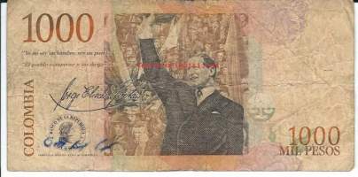 Kolumbia 1000 Pesos 2005b seteli / Kolumbian tasavalta (esp. República de Colombia) eli Kolumbia (esp. Colombia) on valtio luoteisessa Etelä-Amerikassa. Sen