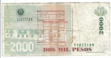Kolumbia 2000 Pesos 2005  seteli / Kolumbian tasavalta (esp. República de Colombia) eli Kolumbia (esp. Colombia) on valtio luoteisessa Etelä-Amerikassa. Sen