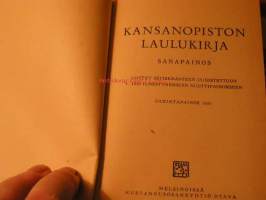 Kansanopiston laulukirja - sanapainos