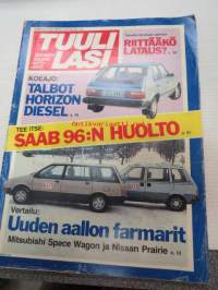 Tuulilasi 1984 nr 3 Saab 96:n huolto, Talbot Horizon Diesel, kestotesti väliraportti Mazda 626, Toyota Corolla ja Peugeot 205 Mitsubishi Space Wagon &amp; Nissan Prairie