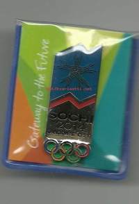 Sochi  Canditate City 2014 olympia pinssi, avaamaton pakkaus - pinssi rintamerkki / Olympiakisat keskittyvät yhden kaupungin ympärille ja niiden pitopaikan
