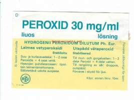 Peroxid - apteekkietiketti