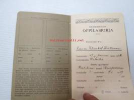 Kansakoulun oppilaskirja Rauni Elisabet Lahtonen, Halikko, Sampaanala alakoulu I luokka 1929