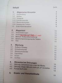 Bosch Abgastester / Exhaust-Gas Analyzer / Analyseur de gaz d&amp;#180;echappement / Tester de gases de esgape -käyttöohje, monikielinen, ei suomeksi