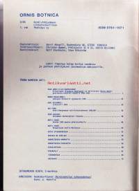 Ornis Botnica 2/1985. Lintutieteellinen julkaisu.  Keski-Pohjanmaan Lintutieteellinen yhdistys