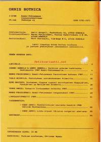Ornis Botnica 1-2/1988. Lintutieteellinen julkaisu.  Keski-Pohjanmaan Lintutieteellinen yhdistys
