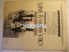 Suomen Kuvalehti 1941 nr 2, nuoren ässän (Helmuth Wick) viimeinen lento, keskiaikaista kulttuuria Ahvenanmaalla, Amerikan Kalevalan kuvat