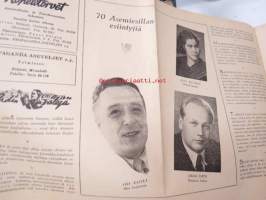 Hopeatorvet 1943 nr 33 - Asemiesilta 70 Kankaanpää 19.8.1943 -ohjelmalehtinen ja lukemisto, sisältää mm; Upseerikoulu, Mirjam Kuosmanen, pakinoita,