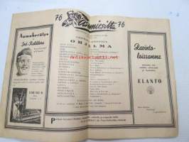 Hopeatorvet 1943 nr 39 - Asemiesilta 76 - Ilmavoimien asemiesilta, Messuhalli, 30.9.1943 -ohjelmalehtinen ja lukemisto, sisältää mm; pakinoita,