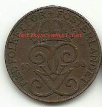 Ruotsi 2 öre 1909   -  kolikko