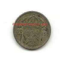 Ruotsi 10 öre hopeaa 1915  Gustav V  -  kolikko